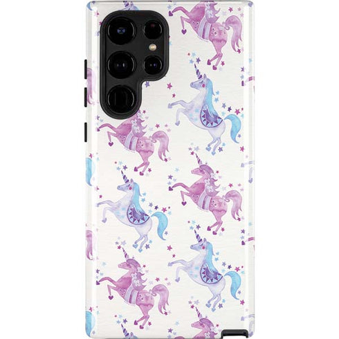 Purple Unicorns by Cat Coq Galaxy Cases